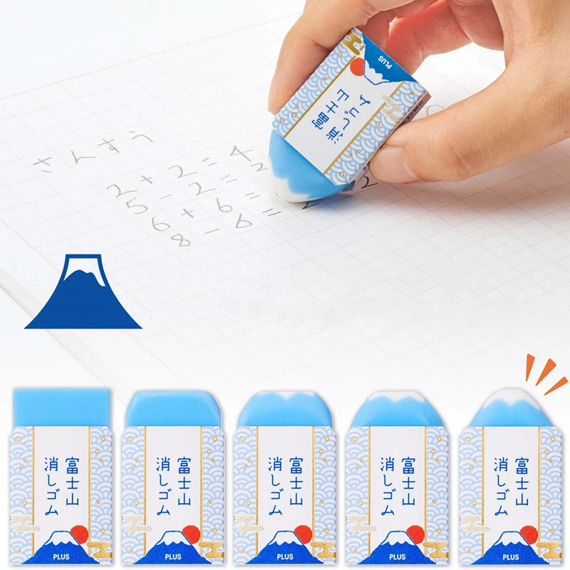 Mount Fuji Eraser Plus Air-in Plastic Eraser pre ceruzky Novinka japonská kancelárska kancelária School Student Student A6981