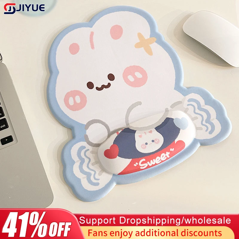 Mouse Pad Small Girl Cartoon Cutoon Createry Mise My Mat Pohodlná podložka myši s odpočinkom na zápästie pre herný stôl Kawaii Mouse Pad
