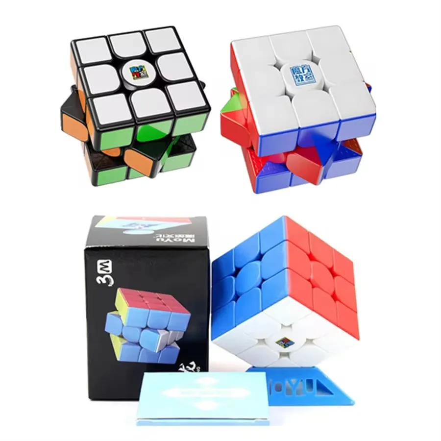 Moyu Meilong 3M V2 Series Magnetic Cube Black/ Stickerless 3x3x3 Speed ​​Cube Profesionálna magnetická kocka Puzzle Hračky