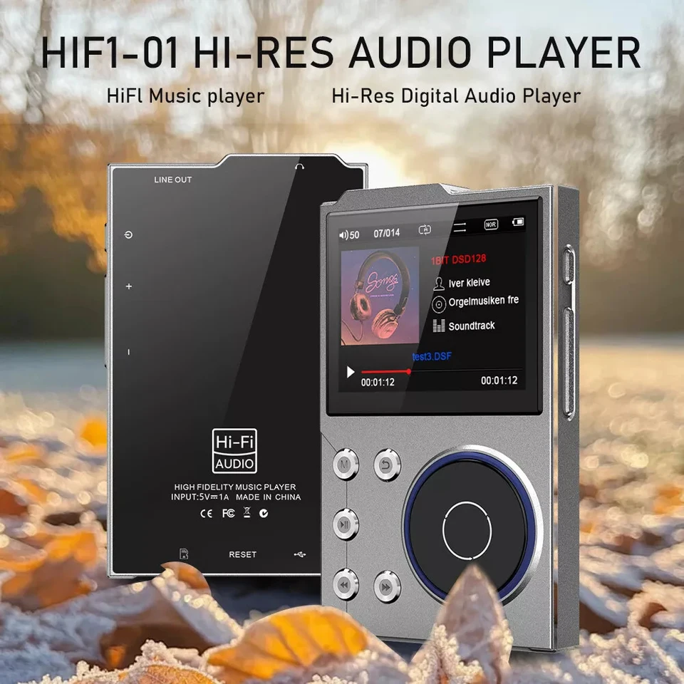 MP3 prehrávač prehrávač DSD High Definition Prenosný hi-fi digitálny zvukový hudobný prehrávač s 16 GB podporuje až 128 GB pamäťovú kartu