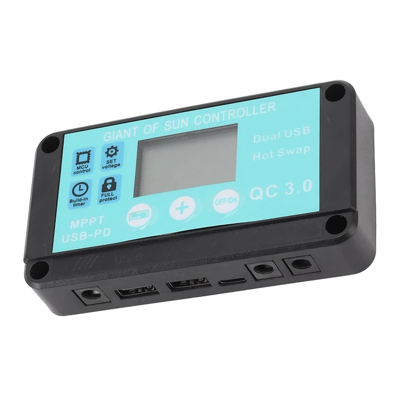 MPPT solárny regulátor Viacnásobný ochrana Solar Solar QC3.0 Radič s LCD obrazovkou