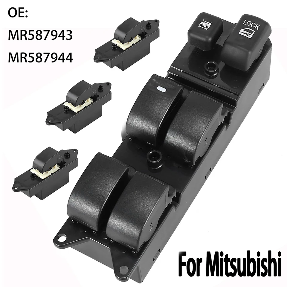MR587943 MR587944 Automobilové príslušenstvo pre Mitsubishi Endeavor Lancer Colt 2004-2012 Elektrické ovládacie tlačidlo Prepínač elektrického okna Nové tlačidlo Ovládanie zdvíhača