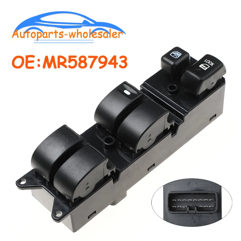 MR587943 WSMT010 Spínač hlavného napájacieho okna pre Mitsubishi Endeavor Lancer Montero Galant 2004-2009 Príslušenstvo automobilu
