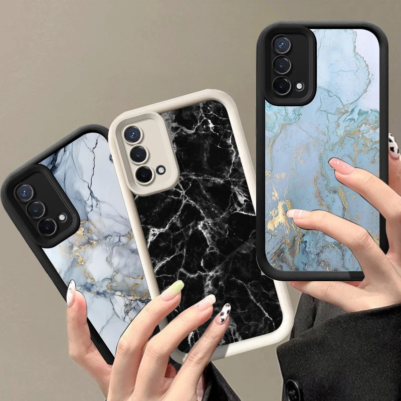 Mramorový vzorový puzdro pre OPPO Realme C55 C63 C65 C67 RENO 10 11 12 13 Pro Plus A16 A58 A58 A74 A78 A98