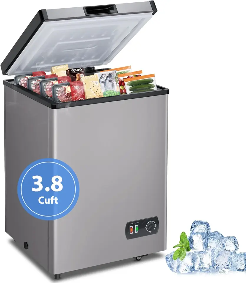 Mraznička, malé hlboké mrazničky horné dvere s odnímateľným košom, 7 ukladanie energie na reguláciu teploty, kompaktná mraznička pre domácu kuchyňu
