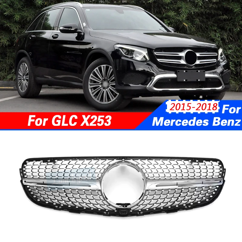 Mriežka diamantu v štýle predného nárazníka pre Mercedes Benz GLC triedy X253 2015-2018