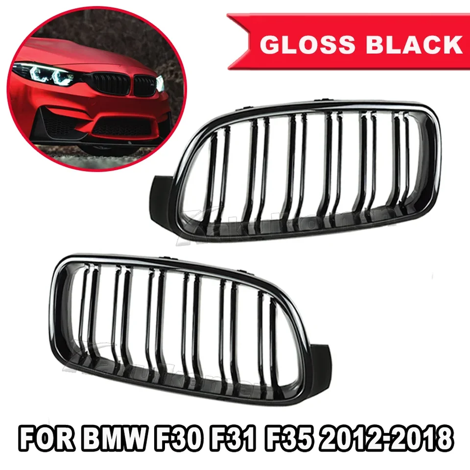 Mriežka prednej obličky pre BMW 3 série F30 F31 F35 316I 318I 320I 328I 330I 2011-2019 Náhradné pretekárske mriežky Black Gloss Black Gloss Black