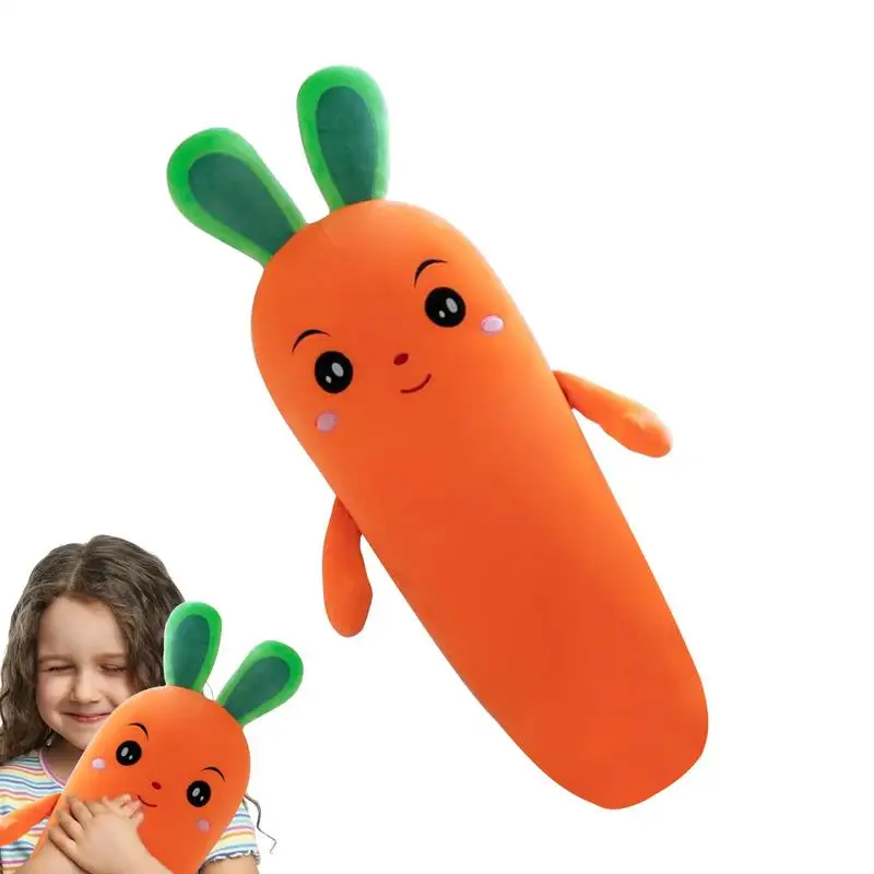 Mrkva Bunny plyšový plyšový jedinečný karikatúra mrkvový vankúš 27,56 palca Domáca dekorácia vankúšik mäkká zelenina plyšová hračka plnená