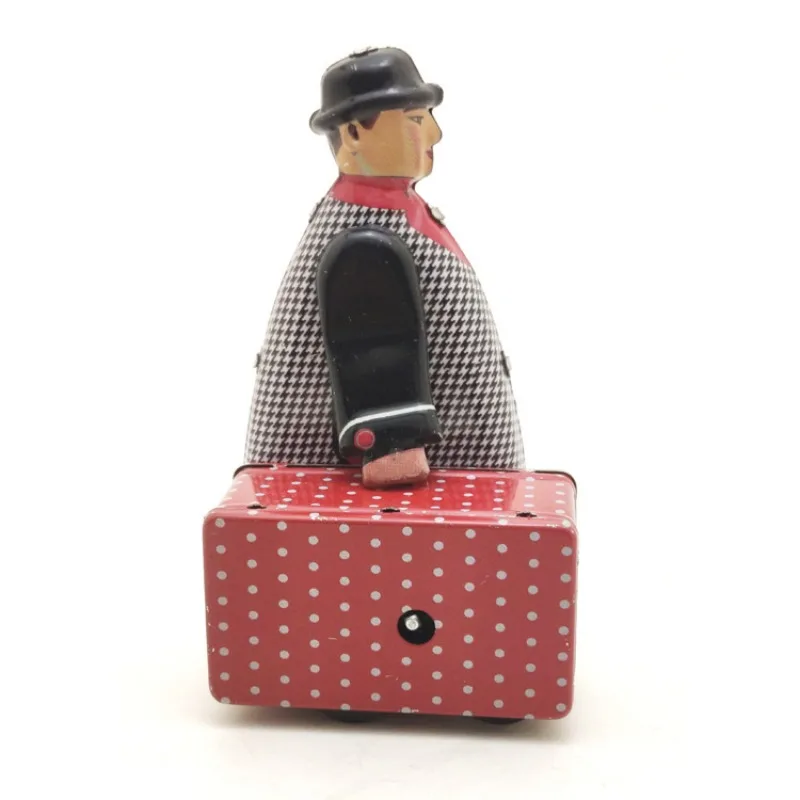 MS472-R Wind Up Walking Tin Hračky Traveler Nostalgická téma Restaurant Ozdob Kreatívne dary