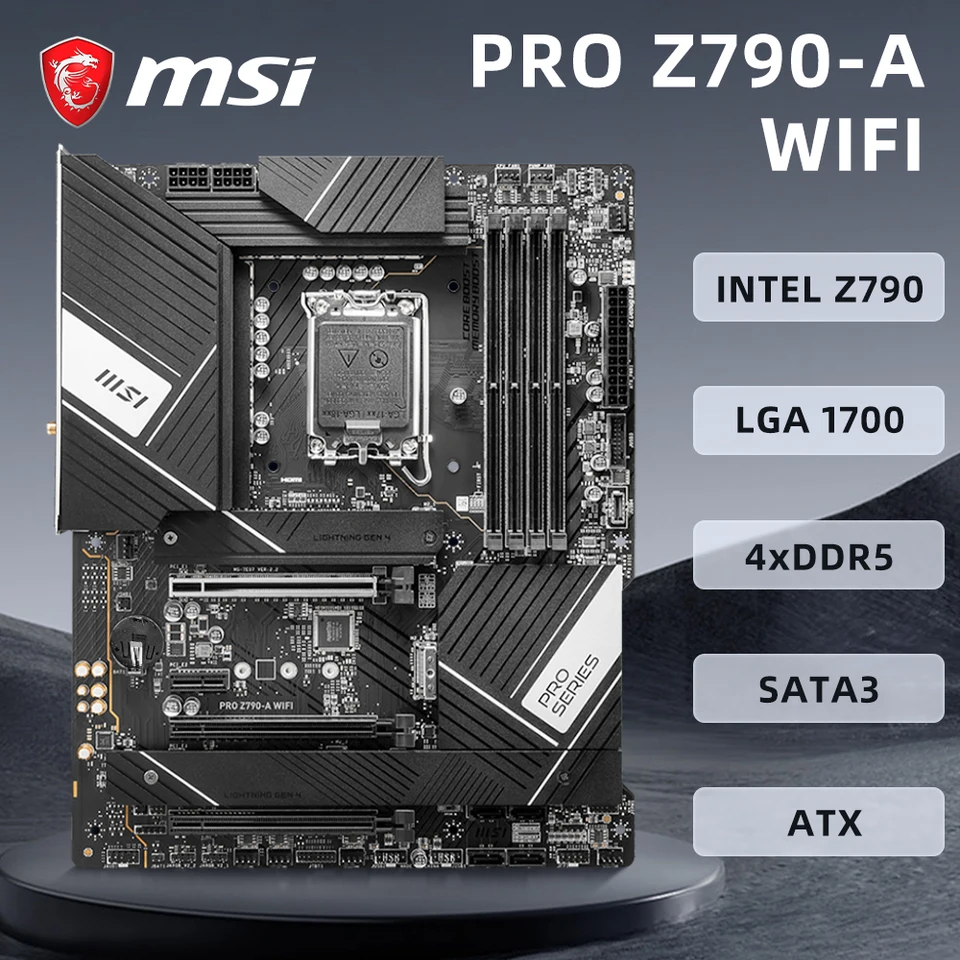 MSI PRO Z790-A WIFI MOONTBOARD I9-14900KF 13600K I7-12700KF I5-12400F 12600K I3-12100F CPU DDR5 7800MHZ LGA1700 HDMI M.2