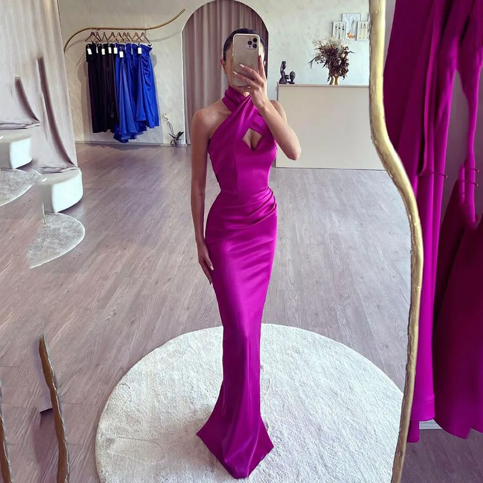 Msikoods Purple Prom Dayses promócie šaty prispôsobené špeciálne príležitosti šaty saténové morské panne šaty šaty