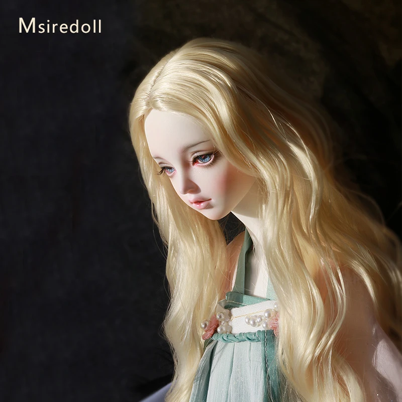 MSIredoll Ball Ball Doll Accessories BJD 1/3 parochňu odolnú z vlákniny Vlákna Big Wavy Vlasy vyrobené v Číne