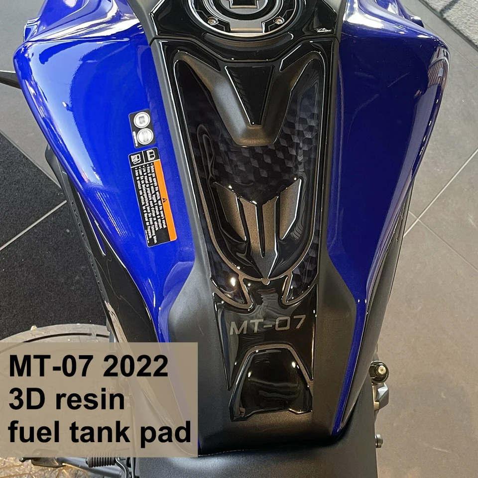 MT-07 pre Yamaha MT-07 2022 Motocyklová palivová nádržke vankúšik 3D živicová