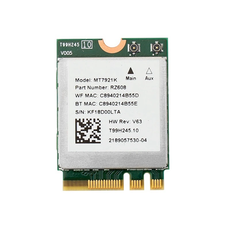 MT7921K Dual Band 2974M Wi-Fi 6 Bluetooth 5.1 Desktop / NAPLATNÝ PREPISIA KARTA KARTY SPOTREBY Windows10 / 11