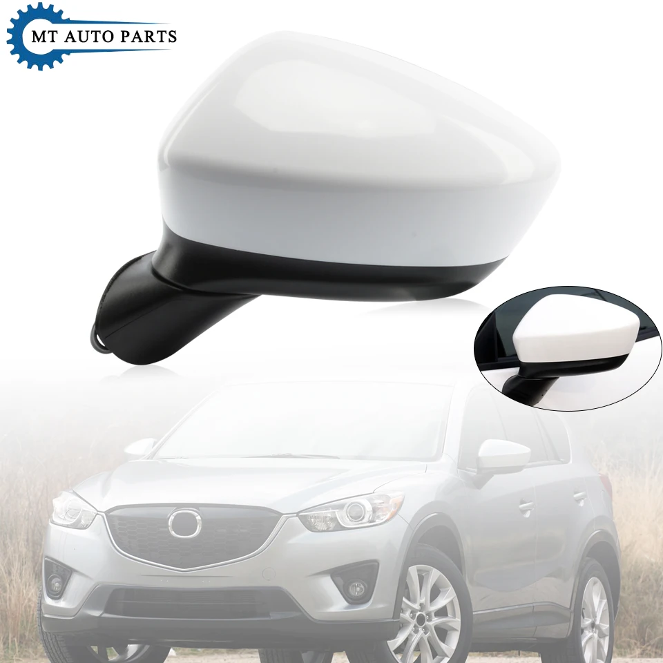 MTAP Vonkajšie spätné zrkadlo Zrkadlo ASSY 8-kolíky s LED vykurovacím elektrickým skladaním Žiadne maľované pre Mazda CX-5 2013 2014
