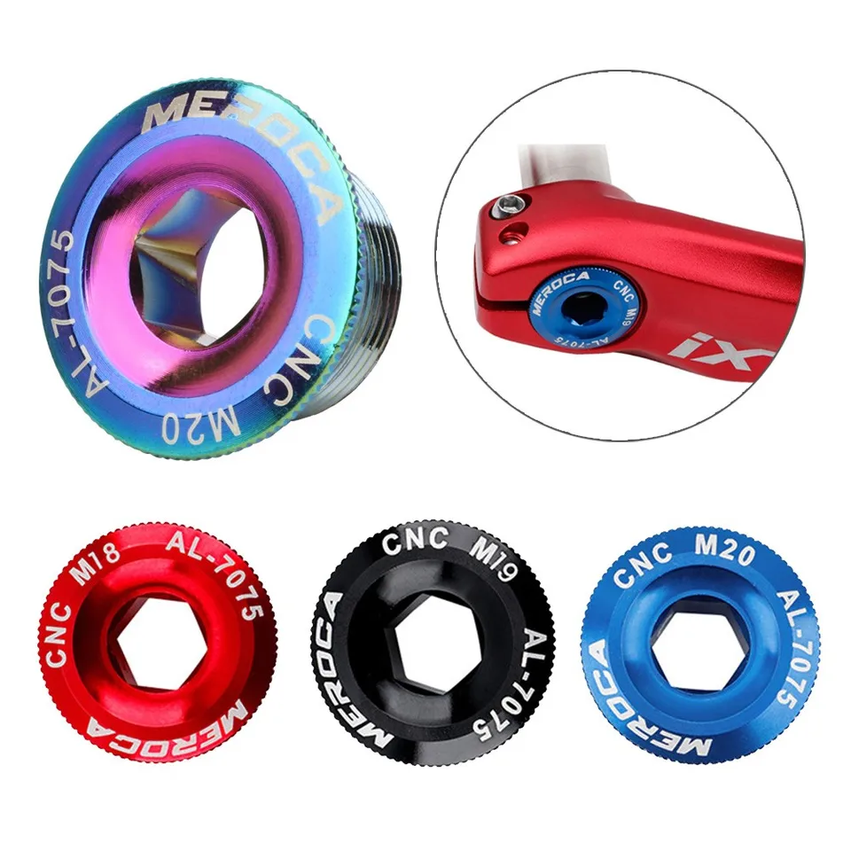 MTB-Alloy CNC Crank Crank Screck Bicykel Bicykel Crank Fixing Crankset Crankset Nut M 18/M19/M20 Cover Cover pre lebycle cyklistické doplnky
