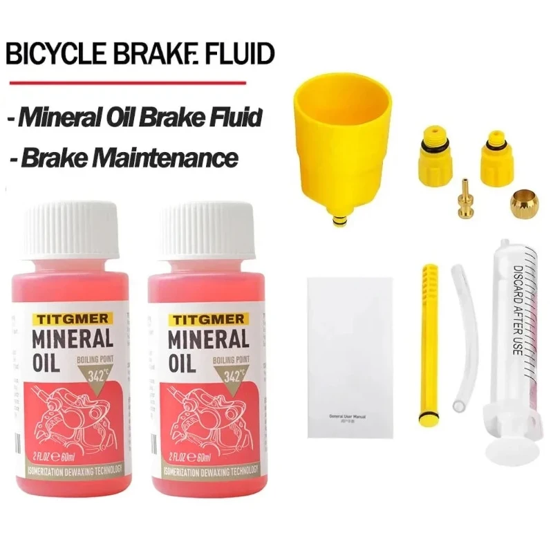 MTB bicykel Minerálny olejový systém 60 ml tekutiny Hydraulické disk brzdové krvácanie Kit pre horské bicykle pre brzdovú súpravu Shimano Purge Kit