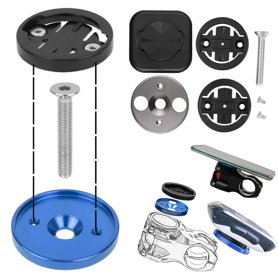 MTB Bike Držiak počítača STEM STEM Top CAP Stopwatch Mount Bracket Adaptér pre príslušenstvo pre bicykle Garmin Bryton