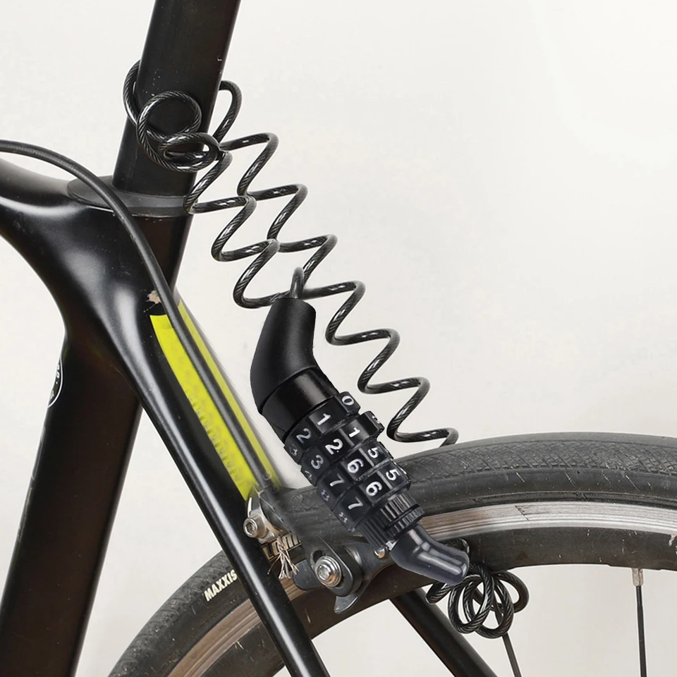 MTB Road Bike Proti Theft Helma 4 -Dicifované heslo zámok Cyklistický bezpečnostný kábel zámky