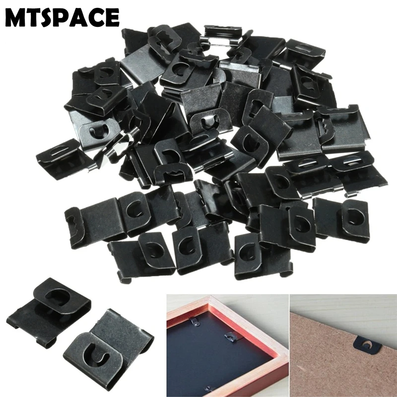 MTSPACE 50ks/set Hangers Clips Oprava zavesených háčikov na obrázok Foto maľovanie rámy nástenné umelecké diela bez závesných klincov