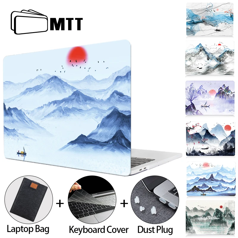 MTT Ink Maľba puzdro pre MacBook Pro Air M1 M2 13 14 15 16 INCE TOUCH BAR 2020 Obálka notebooku pre MacBook Air 13.6 Funda A2023
