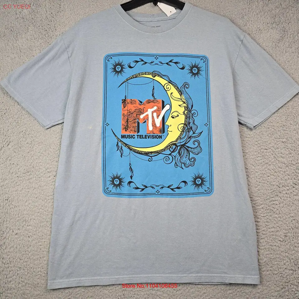 MTV pre dospelých Grey Grey Large 80s 90s 9. storočia Retro Tee Pullover Hudobná televízia TV NWD
