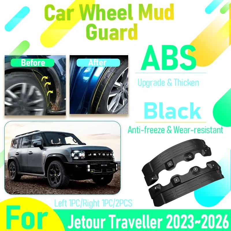 Mudguards pre automobily pre cestujúceho prúdu T2 Shanhai Tl 2023 ~ 2026 ABS Mud Guards Fender Fender Mudflaps Vonkajšie diely Automatické príslušenstvo
