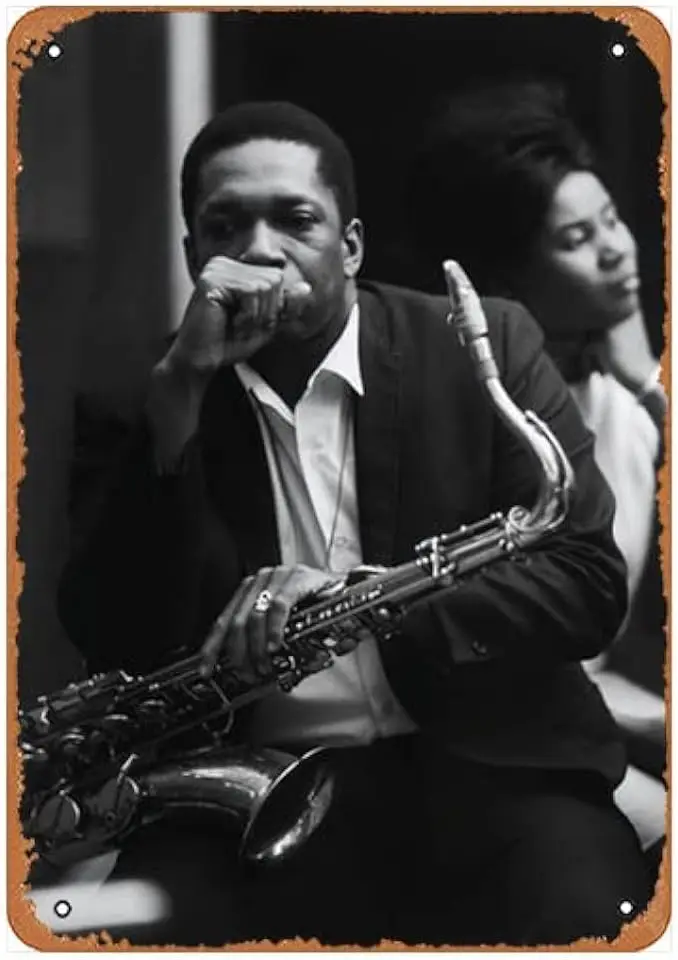 Muecddoa Vintage Cínový znak John Coltrane Hudba dekor nástenné umenie maľba-zadná hudobná barová pub