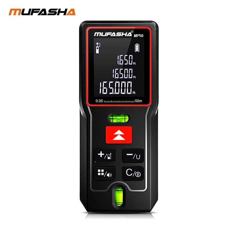 Mufasha laserový merač vzdialenosti Medidor Trena Laser Ranusfinder Digitálna elektronická metra Measures 50/70/100 m