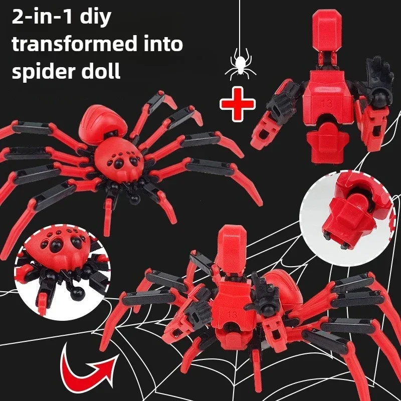 Multi-bodnuté pohyblivé robotické 3D tlačené hračky s pavúkom s modelovou hračkou pre hračky s dekompresiou