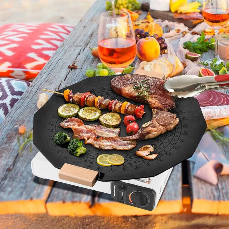Multi Griddle Pan Grill Press SPREE SPATNE SPATOVÝ TOP GRIL GRIL Single Burner PABY TOPS PRE OTVORENÉ KAMPOVANIE
