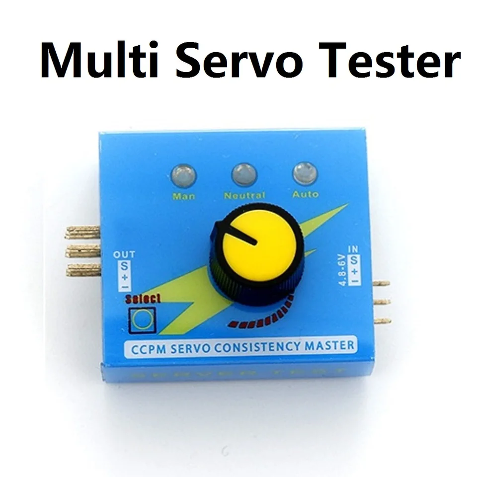 Multi servo tester 3Ch ECS Konzistencia Controler Controler Power Channel CCPM Meter Master Checker RC Dron Helikoptéra RC Hobby
