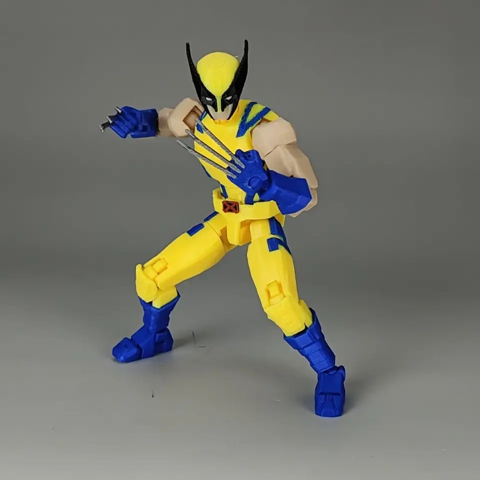 Multi spoločný primitívny Marvel Wolverine superhrdina 13 Multi spoločný 3D tlačený super pohyblivý bábika rodič-dieťa figurína