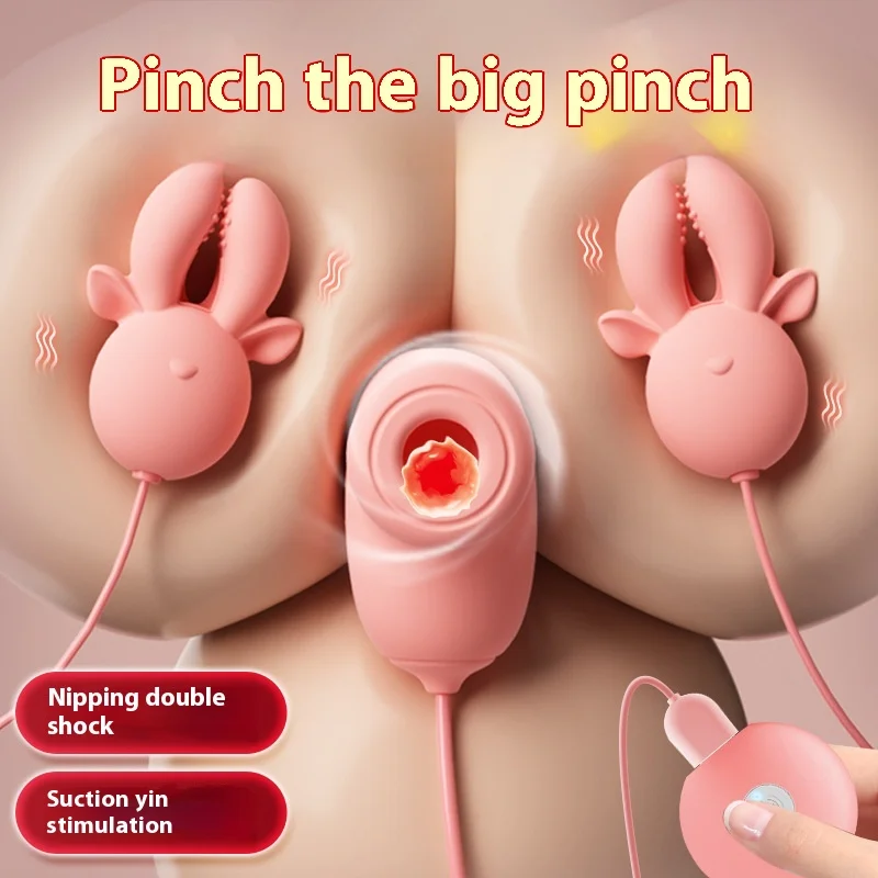Multifrekvenčné vibračné bradavky svorky Massager sanie erotica orgazmus nabíjateľný