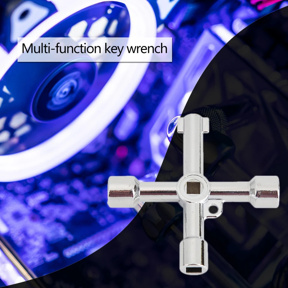 Multifunkcia nástroja krížik elektrickým riadiacim skrinkou vo vnútri kľúčového kľúču trojuholníka