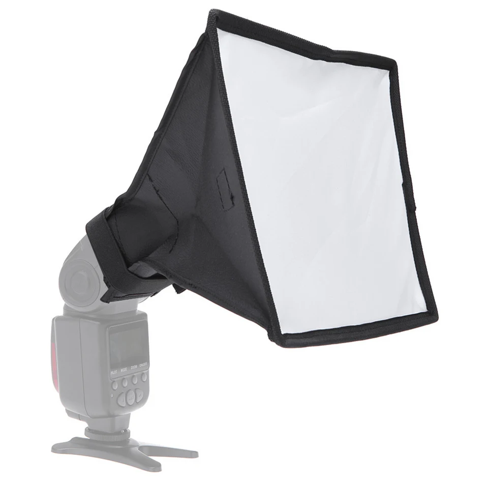 Multifunkcia prenosná fotografia Flash Difuser Softbox Praktický trvanlivý Speedlight Soft Light Box Universal 20x30cm