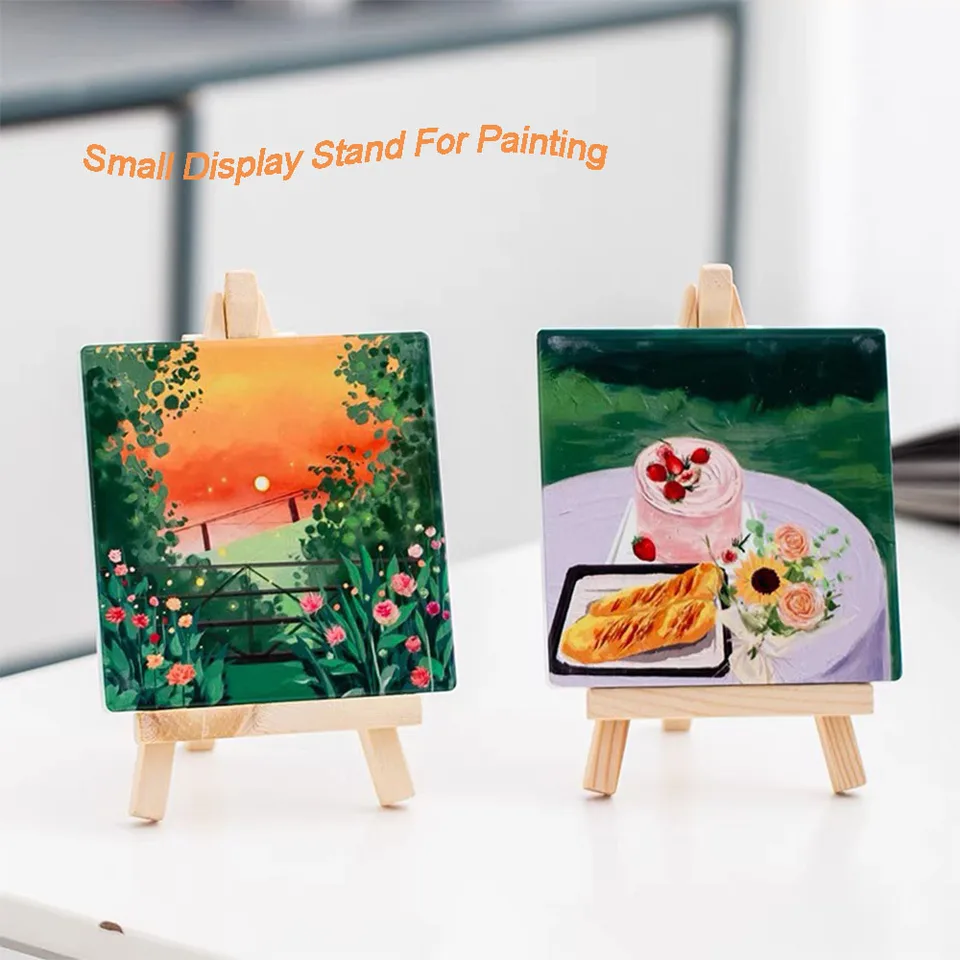 Multifunkcia Small Easel Support Drevená stojanová stojan na maľovanie stolného foto -karta iPad zobrazenie stojan na kreslenie nástroja