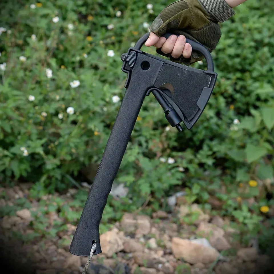 Multifunkčná vonkajšia sekera drevená rezná sekera vonkajšie vybavenie Battle Ax Mountain Cutting Axe Field Lifes Životnosť píšťalky