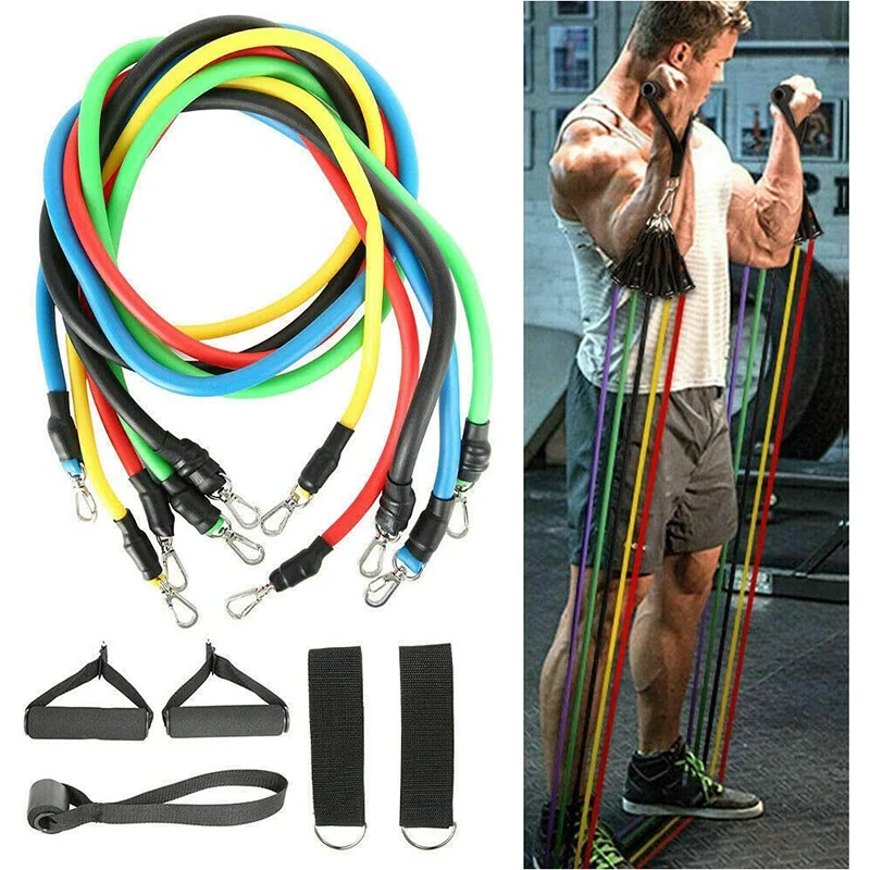 Multifunkčné fitness napínacie lano 5-trubicový elastický jogu pedál pedál rezistentný pás pásový lano na napínanie výcviku brucha