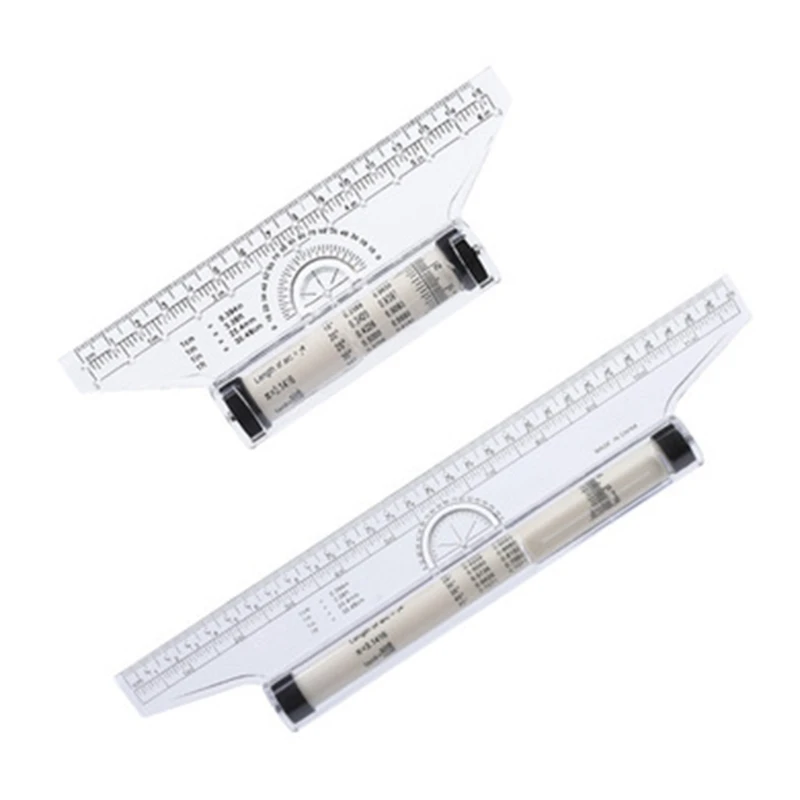Multifunkčné kreslenie nástroja Roll Roll Ruler Metric Rolling pravítko Čisté paralelné rolovacie pravítko Angles Line pravítko pre deti