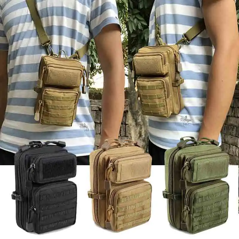 Multifunkčné puzdro molle bedrový pás edc taška peňaženka peňaženka držiak na telefón kemping kemping na turistiku Fanny Pack