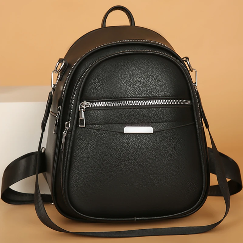 Multifunkčné ženské batoh vysokokvalitné kožené kožené mochilas luxusné dámske dizajnérske značky batohy cestovné bagpack sak vak