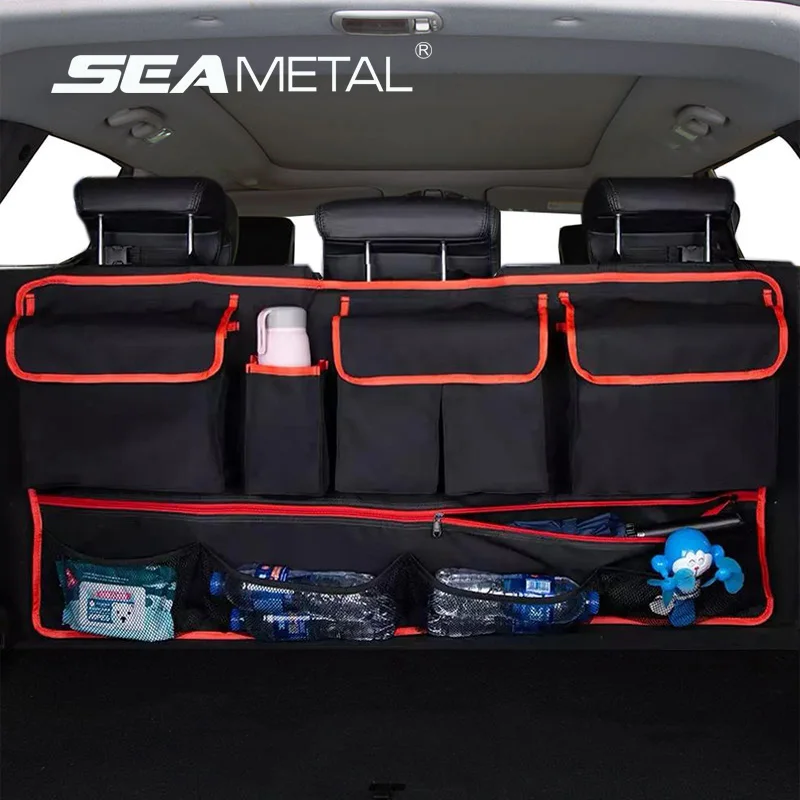 Multifunkčný automobil Organizátor Storage Organizátor s zadným sedadlom zipsu vreckový vreckový automobil Trunk Stowing Tidying Cestovná taška pre BMW
