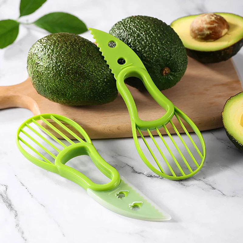Multifunkčný avokádo Cutter Corer Maslo ovocný krájač Peeler Bulp oddeľovač plastový nôž kuchynské náradie Gadgets príslušenstvo