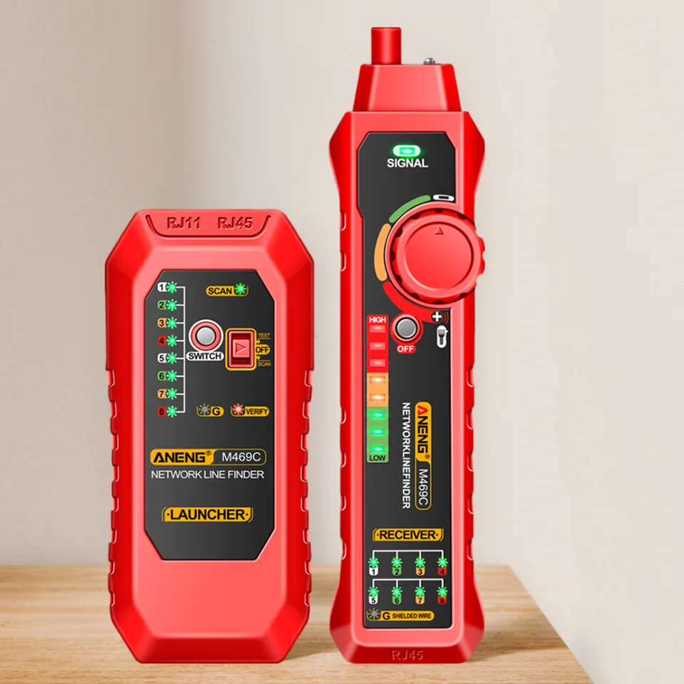 Multifunkčný sieťový kábel Finder RJ45 RJ11 Anti-Interference Tracker Tracker Ethernet Káblová telefónna linka Tester Networking Tool