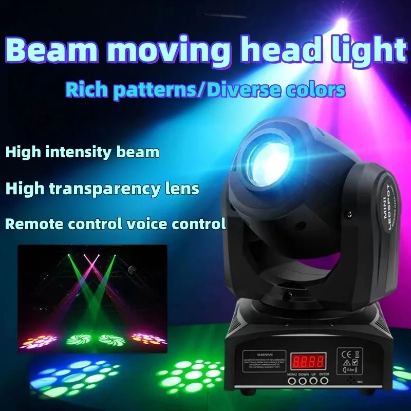 Multifunkčný vzor trasenia hlavy Small lúč LIGHT LED DANCE HALL BAR PARTY SKÚŠANIE KTV Rotačné dúhové reflektor