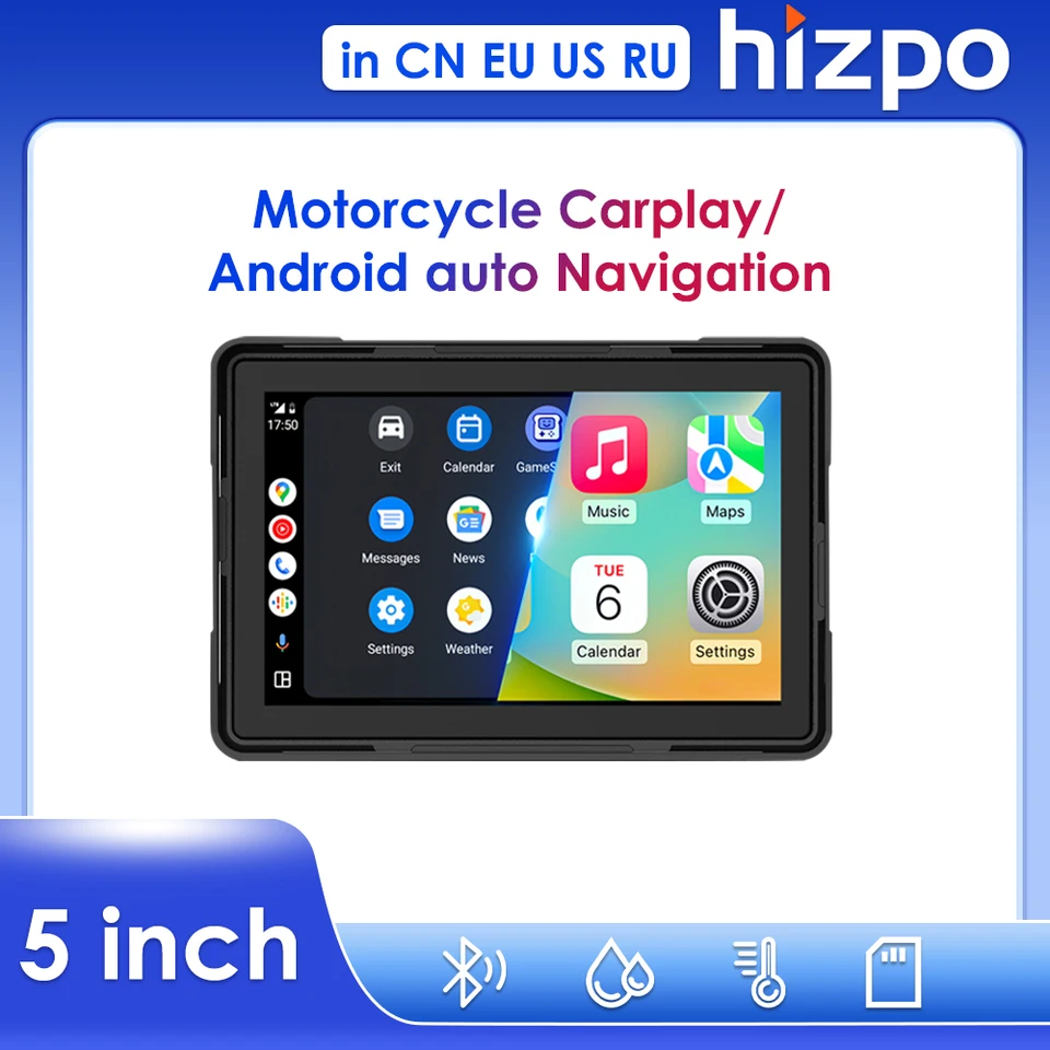 Multimediálne bezdrôtové bezdrôtové CarPlay Wireless Android Auto Auto Auto v reálnom čase navigačná displej obrazovky IPX8 nepremokavé duálne BT kanály