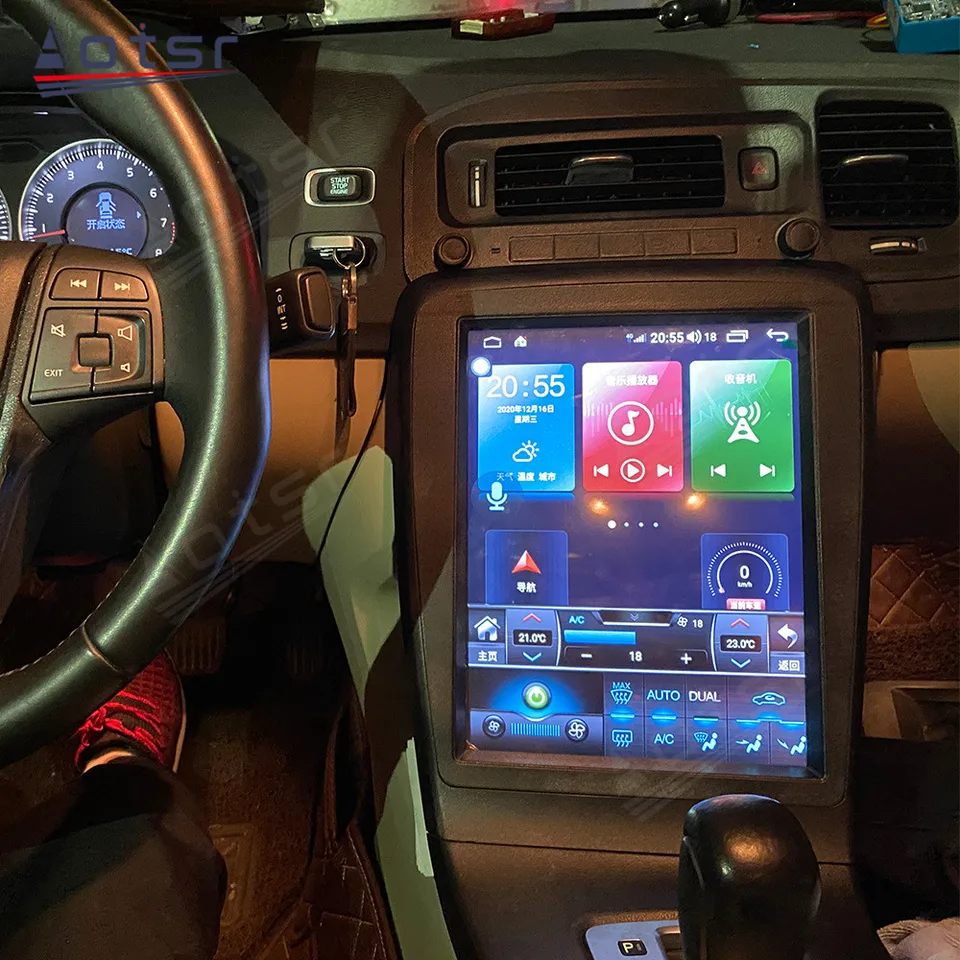 Multimediálny automobilový hráč pre Volvo S60 V60 2011 ~ 2018 Android Auto CarPlay GPS Navigation Car Radio Radio Radiver Hlavná jednotka
