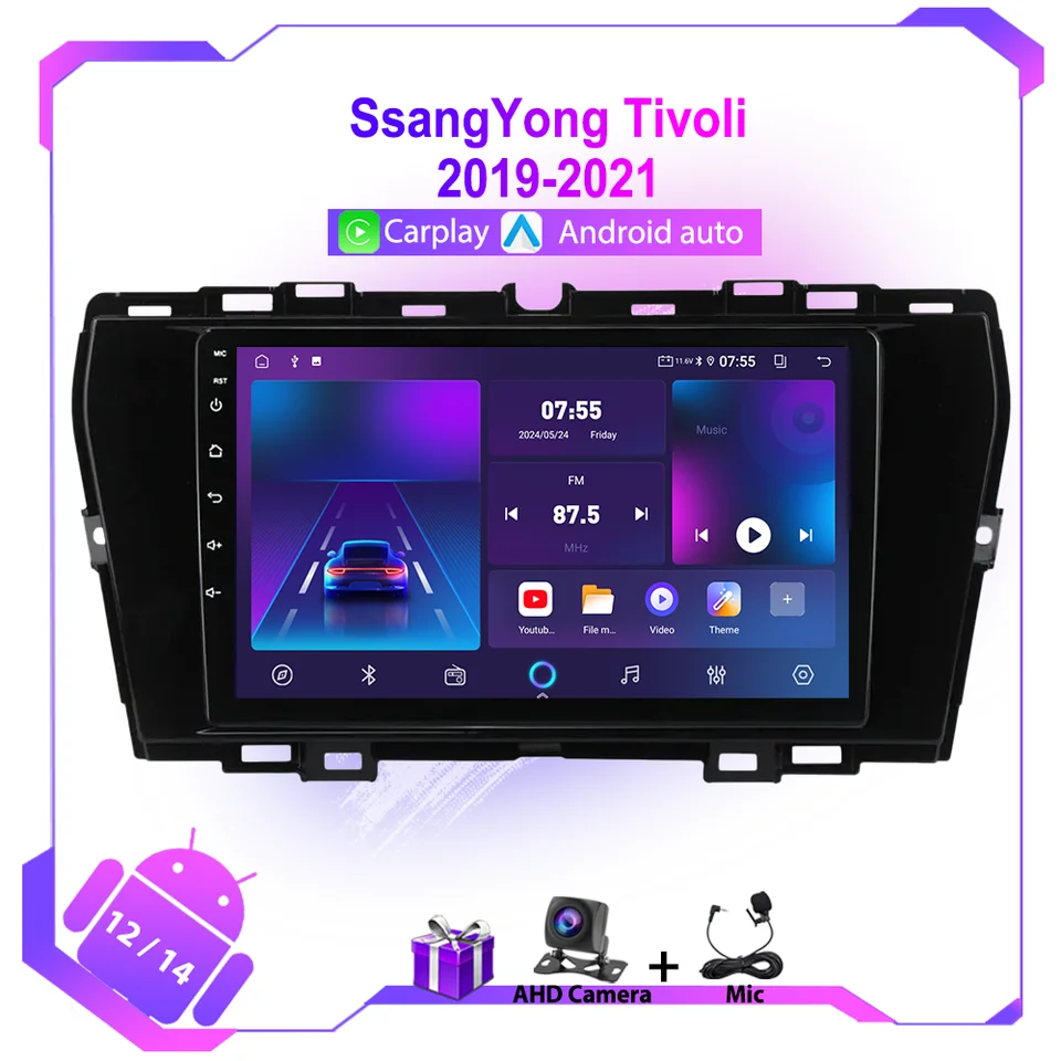 Multimediálny hráč Android pre Ssangyong Tivoli 2019-2021 Automobilie CarPlay Autoradio Navigation Stereo Video 4G WiFi Head Unit