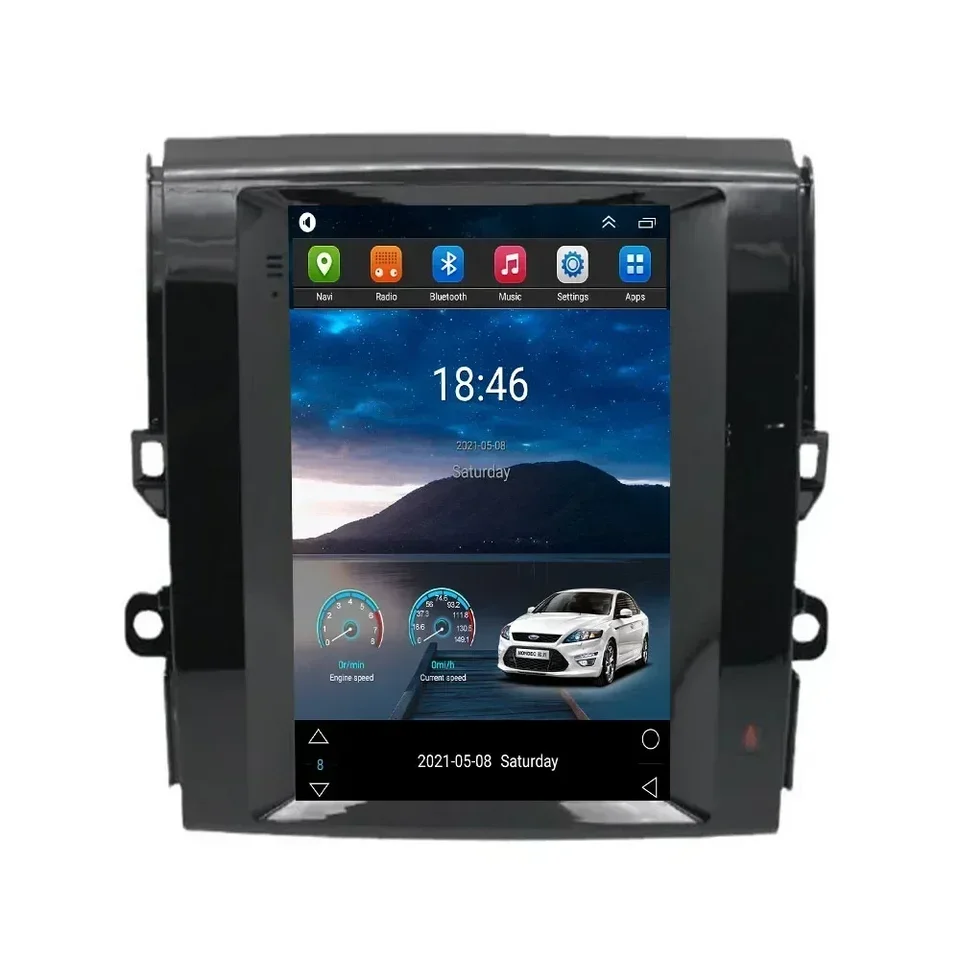 Multimédiá v štýle auta Tesla pre Toyota Mark X 250G/GRX130/Reiz 2010-2018 Android 13 Radio DVD Player GPS navigácia Vertikálne